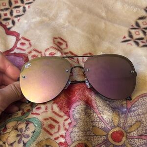 NEM Natalie Eva Marie Mirrored purple Aviator Sunglasses